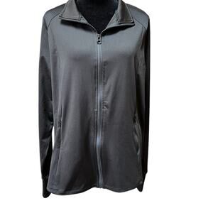 Cali 1X Sport + black full zip jacket active wear, zipped jacket